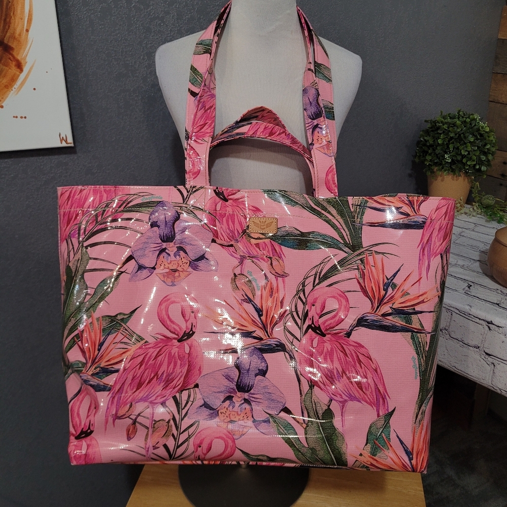 Large Consuela Flamingo Tote Bag